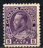Canada 1922-31 KG5 5c violet used SG 250