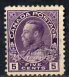 Canada 1922-31 KG5 5c violet used SG 250
