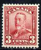 Canada 1928-29 KG5 3c lake mtd mint SG277