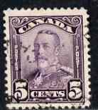 Canada 1928-29 KG5 5c violet used SG279