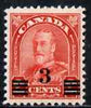 Canada 1932 KG5 Surcharged 3c on 2c,Die II mtd mint SG314a