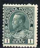Canada 1911-22 KG5 1c green mtd mint SG 196/9
