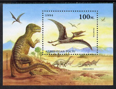Azerbaijan 1994 Dinosaurs m/sheet (100m value) unmounted mint
