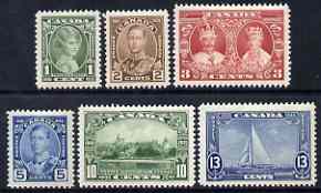 Canada 1935 KG5 Silver Jubilee set of 6 mtd mint SG 335-40