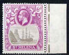 St Helena 1922-37 KG5 Badge Script 6d marginal single with variety 'Bottom vignette frame line broken twice' (stamp 24) stamp unmounted mint SG 104var