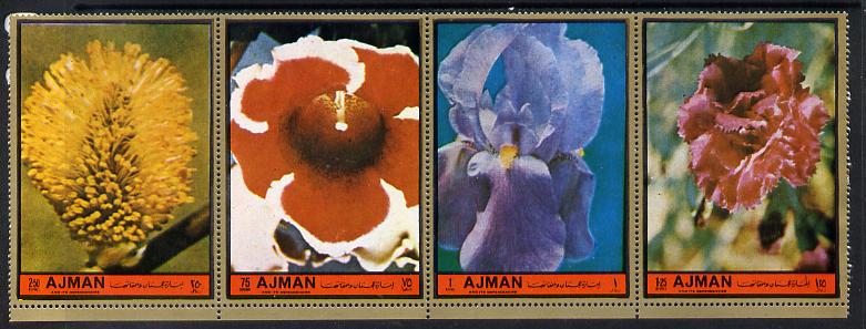 Ajman 1972 ? Flowers set of 4 unmounted mint