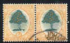 South Africa 1930-45 Orange Tree 6d horiz pair with upright wmk used SG47w