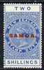 Samoa 1914-24 QV Postal Fiscal 2s blue lightly mounted SG127