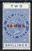 Samoa 1914-24 QV Postal Fiscal 2s blue lightly mounted SG127