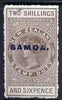 Samoa 1914-24 QV Postal Fiscal 2s6d grey-brown mtd mint (ragged perfs) SG123