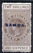 Samoa 1914-24 QV Postal Fiscal 2s6d grey-brown mtd mint (ragged perfs) SG123