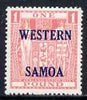 Samoa 1955 Arms Postal Fiscal £1 pink lightly mounted SG 234