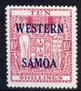 Samoa 1955 Arms Postal Fiscal 10s carmine lightly mounted SG 233