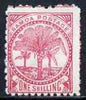 Samoa 1886-1900 Palm Trees 1s carmine mtd mint SG 63b