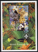 Batum 1996 Animal Preservation sheetlet containing set of 4 (with Scout Logo) unmounted mint