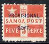 Samoa 1899-1900 Provisional Govt 5d vermilion mtd mint SG 94