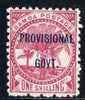 Samoa 1899-1900 Provisional Govt 1s rose mtd mint SG 96