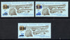 Tadjikistan 1994 set of 3 opts on 35k Musical Instruments (15k in blue & black & 50k in black) SG 7-8