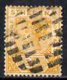 St Helena 1890-97 QV Key Plate 2d fine used with selected cork cancel SG49