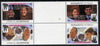 Tuvalu - Funafuti 1986 Royal Wedding (Andrew & Fergie) $1 with 'Congratulations' opt in silver in unissued perf tete-beche inter-paneau block of 4 (2 se-tenant pairs) unmounted mint from Printer's uncut proof sheet