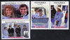 Tuvalu - Nanumea 1986 Royal Wedding (Andrew & Fergie) set of 4 (2 se-tenant pairs) with 'Congratulations' opt in silver unmounted mint