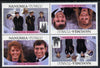 Tuvalu - Nanumea 1986 Royal Wedding (Andrew & Fergie) $1 in unissued perf tete-beche block of 4 (2 se-tenant pairs) unmounted mint from uncut proof sheet