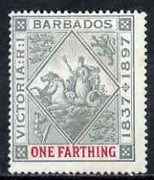 Barbados 1897-98 QV Diamond Jubilee Seal of Colony 1/4d unmounted mint SG 116