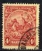 Barbados 1925-35 KG5 Badge 4d Script used SG 235