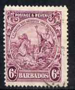 Barbados 1925-35 KG5 Badge 6d Script used SG 236