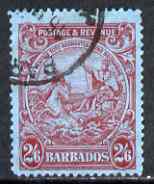Barbados 1925-35 KG5 Badge 2s6d Script used SG 238a
