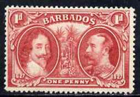 Barbados 1927 KG5 Tercentenary 1d mounted mint SG 240
