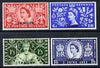 Morocco Agencies - Tangier 1953 Coronation set of 4 mtd mint SG 306-9