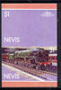 Nevis 1983 Locomotives #1 (Leaders of the World) Evening Star $1 unmounted mint se-tenant imperf progressive proof pair in magenta, yellow & blue (SG 134a)