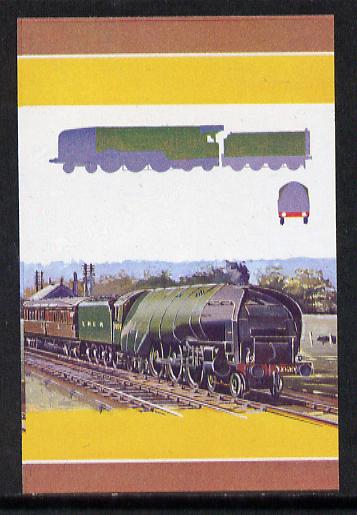 St Vincent - Bequia 1984 Locomotives #1 (Leaders of the World) $1.50 (Experimental Loco) unmounted mint se-tenant imperf progressive proof pair in magenta, blue & yellow