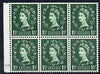 Great Britain 1952-54 Wilding 1.5d Tudor wmk booklet pane of 6 with cyl No. G3 no dot, unmounted mint