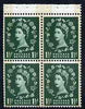 Great Britain 1958-65 Wilding 1.5d Crowns phos (s/ways wmk) booklet pane of 4 unmounted mint