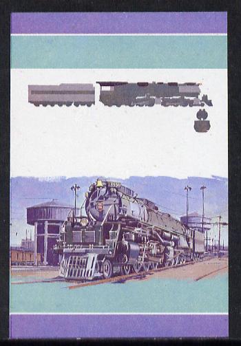 St Vincent - Bequia 1984 Locomotives #1 (Leaders of the World) 1c (Challenger Class) unmounted mint se-tenant imperf progressive proof pair in magenta, blue & yellow