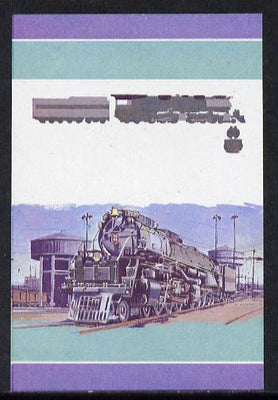 St Vincent - Bequia 1984 Locomotives #1 (Leaders of the World) 1c (Challenger Class) unmounted mint se-tenant imperf progressive proof pair in magenta, blue & yellow