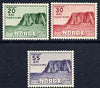 Norway 1953 Tourist Association Fund set of 3 unmounted mint, SG 442-44