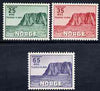 Norway 1957 Tourist Association Fund set of 3 unmounted mint, SG 464-66