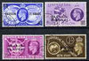 Bahrain 1949 KG6 75th Anniversary of Universal Postal Union perf set of 4 fine cds used, SG 67-70