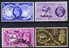 Morocco Agencies - Tangier 1949 KG6 75th Anniversary of Universal Postal Union perf set of 4 fine cds used, SG 276-79