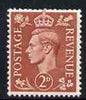 Great Britain 1950-52 KG6 2d pale red-brown wmk sideways unmounted mint with good perfs, SG spec Q12b (shade 1)