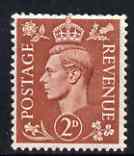 Great Britain 1950-52 KG6 2d pale red-brown wmk sideways unmounted mint with good perfs, SG spec Q12b (shade 1)