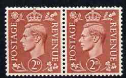 Great Britain 1950-52 KG6 2d bright red-brown wmk sideways unmounted mint with good perfs, SG spec Q12b (shade 2)