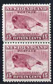 Newfoundland 1941-44 KG6 Seal 15c claret unmounted mint SG 285