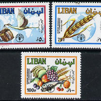 Lebanon 1982 World Food Day set of 3 unmounted mint, SG 1280-82