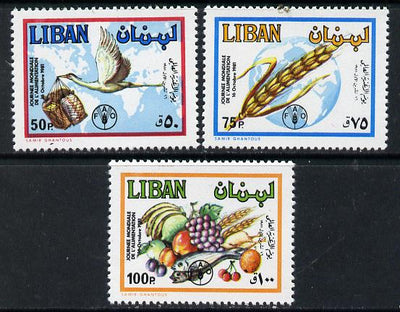 Lebanon 1982 World Food Day set of 3 unmounted mint, SG 1280-82