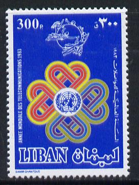 Lebanon 1983 World Communications Year (1 value) unmounted mint SG 1283