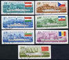 Hungary 1967 Danube Commission imperf set of 7 fine used, Mi 2323-29